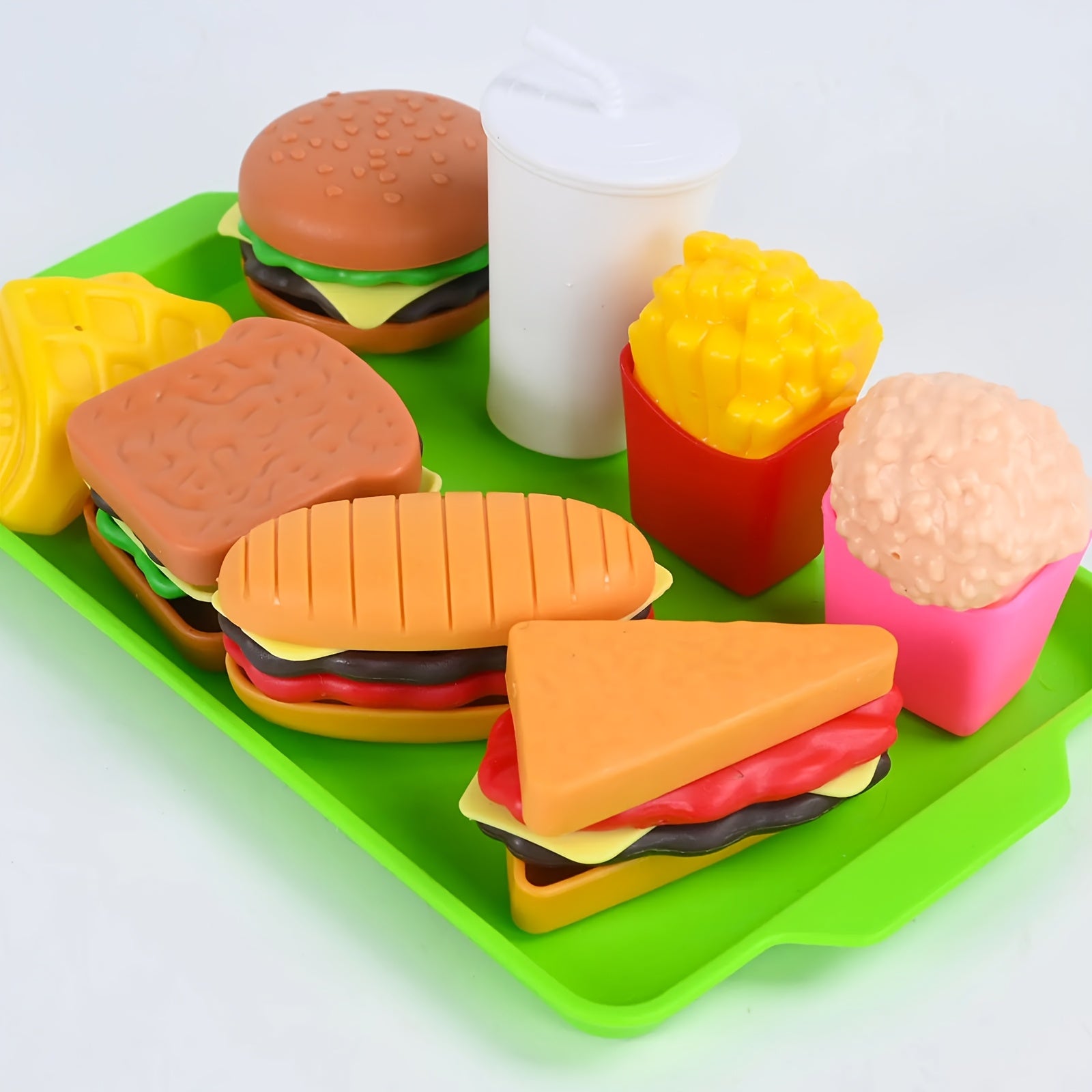 Kids Hamburger and Fries Toy Set for Pretend Play