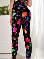 Graffiti Print Leggings Butt Lifting Yoga Pants
