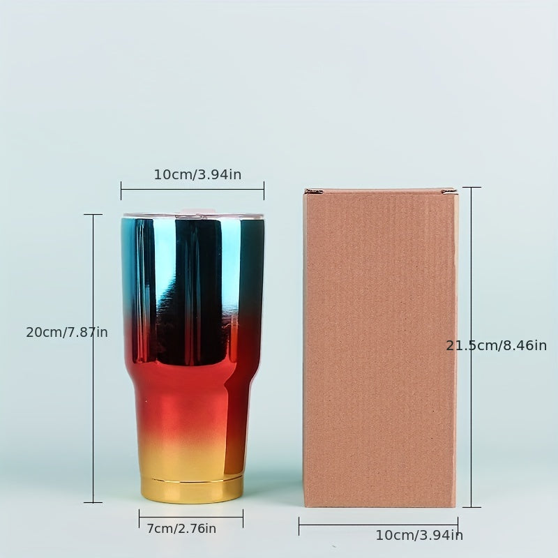 Gradient Tumbler 30oz Stainless Steel Bottle Double Walled Insulated Cup