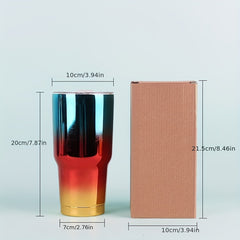 Gradient Tumbler 30oz Stainless Steel Bottle Double Walled Insulated Cup