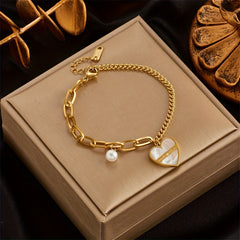 Stylish Stainless Steel Golden Bracelet for Men and Women