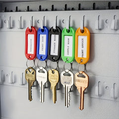 Plastic Key Tags with Ring and Label Window