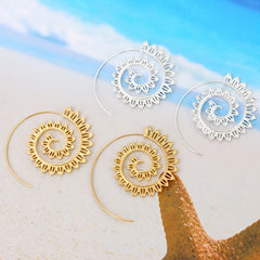 Leaf Spiral Personality Earrings