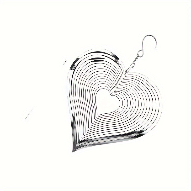 Metal Wind Spinner for Outdoor Garden Art - Silvery H