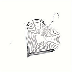 Metal Wind Spinner for Outdoor Garden Art - Silvery H