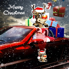 2pcs Christmas Reindeer Magnetic Reflective Stickers