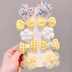 10pcs Flower Hair Clips for Girls