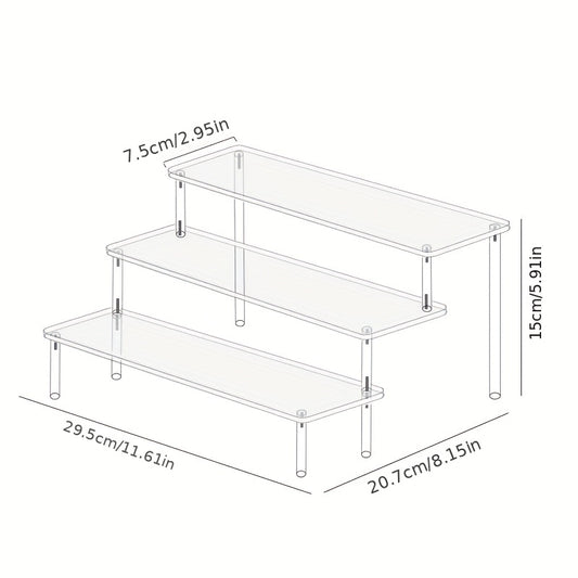 Colorful Acrylic Display Stand Organizer Shelf Cupcake Perfume Figurines Cologne