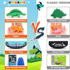 Wooden Dinosaur Stacking Toy for Kids Age 3-5