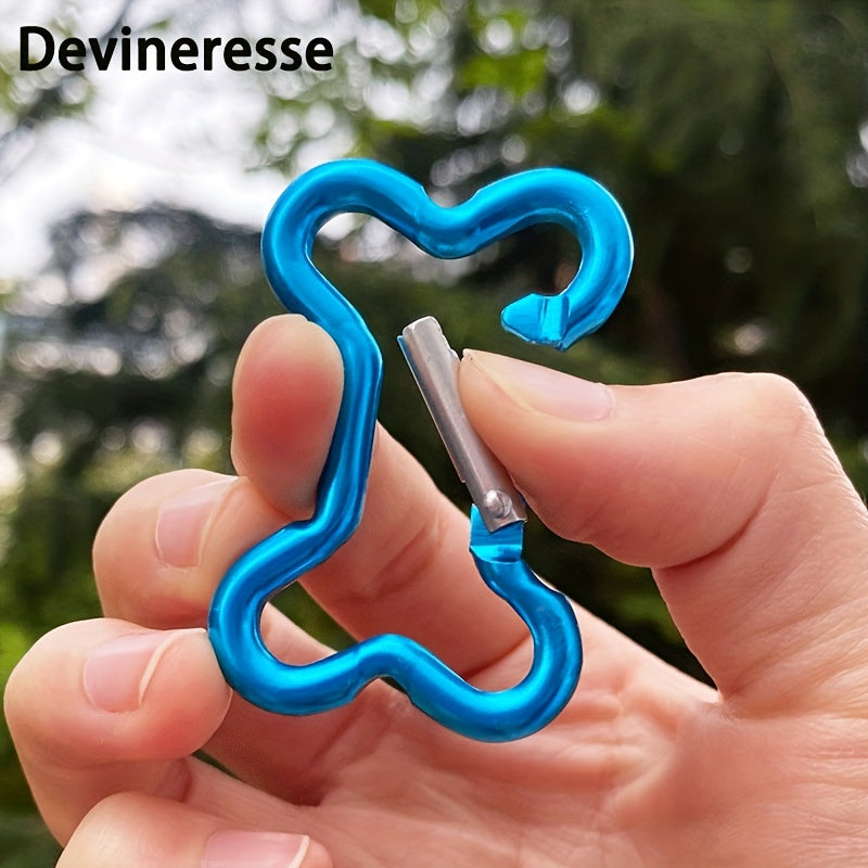 5pcs Bone Shaped Carabiner Keychain, Outdoor & Daily Use