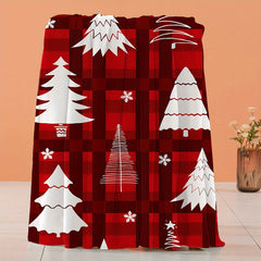 Winter Warm Christmas Flannel Blanket Cozy Soft Throw Blanket