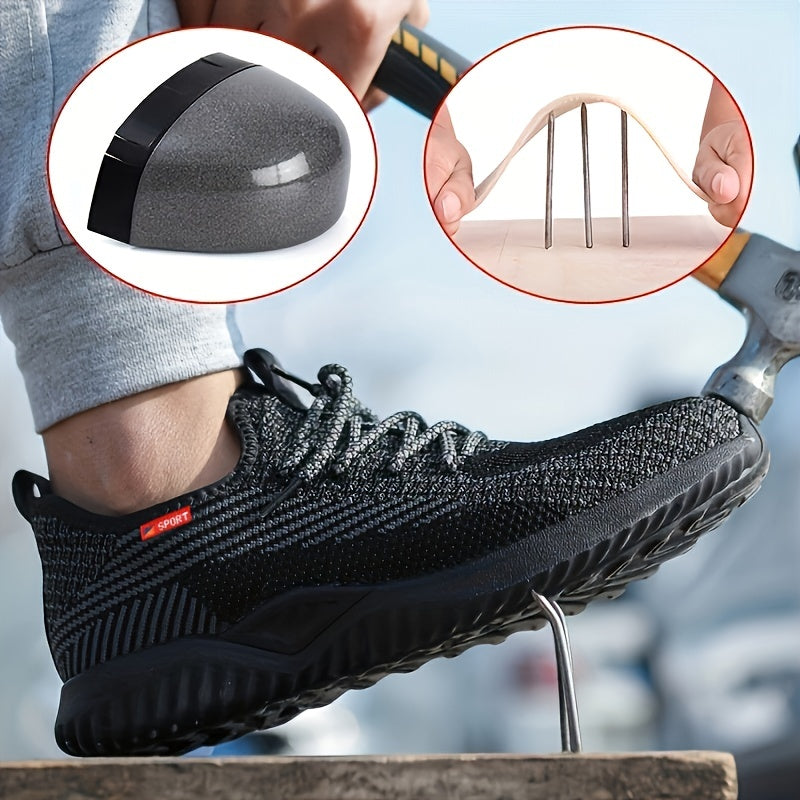 Steel Toe Safety Work Shoes Men Puncture Proof Footwear