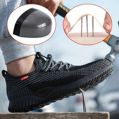 Steel Toe Safety Work Shoes Men Puncture Proof Footwear