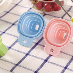 1pc Collapsible Funnel Foldable Silicone Funnel Heat Resistant Funnel