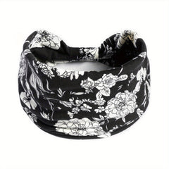 Boho Vintage Headband Floral Turban Bandana for Women