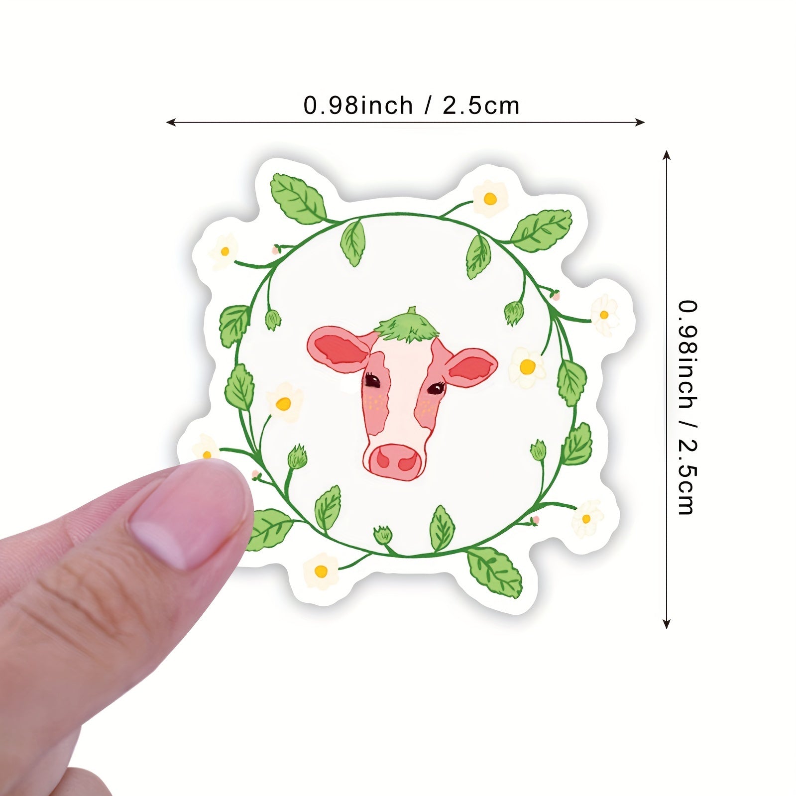 500pcs Pink Cow Stickers Farm Animal Cows Sealing Label Stickers