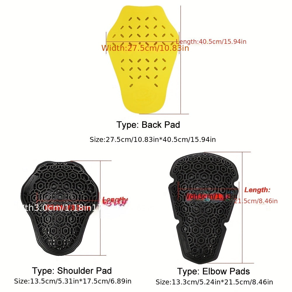 Motorcycle Jacket Lining CE1 Protectors Pads Armor Bike Cycling
