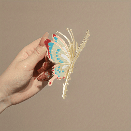Vintage Butterfly Hair Claw Clip Non Slip Strong Hold Grip