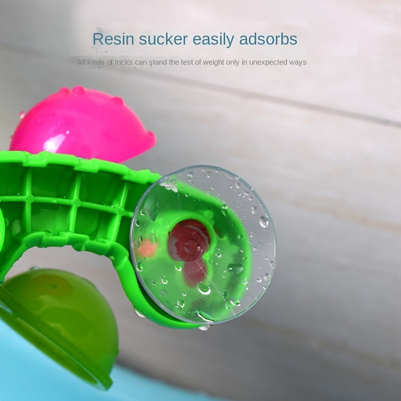 Colorful Waterwheel Bathing Sucker Shower Toy for Kids
