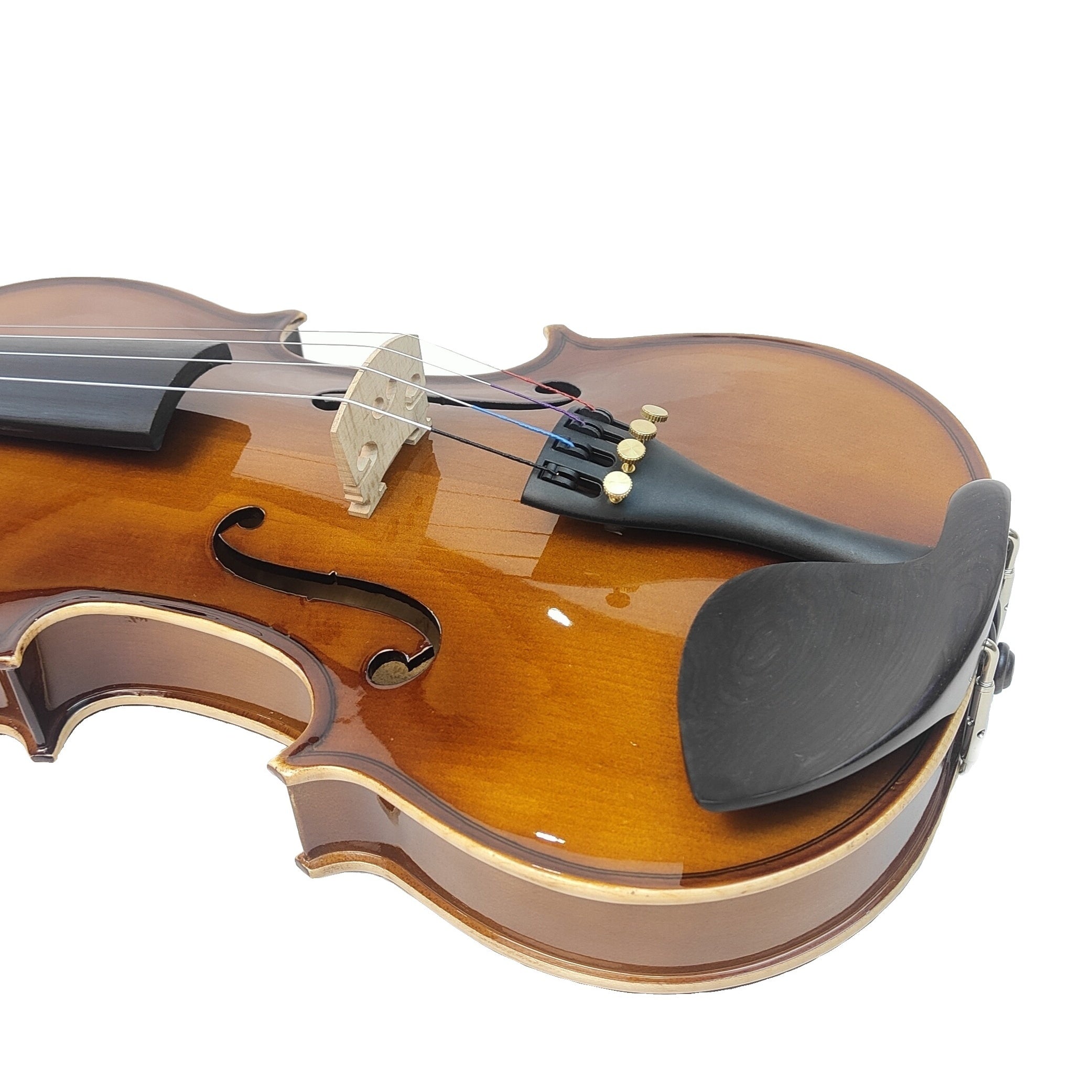 Ebony Cheek Rest Maple Panel Violin for Beginners