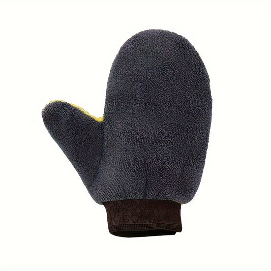Coral Velvet Car Wash Bear Paw Gloves Cloth Towels