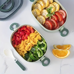 Leakproof 1 2 3 Tier Lunch Box Microwave Safe Kitchen Gadget