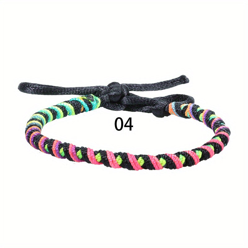 Colorful Boho Braided Bracelet for Summer Style and Birthday