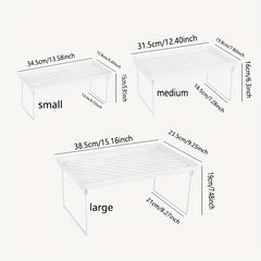 1pc Single Layer Bookshelf Countertop Storage Rack Foldable