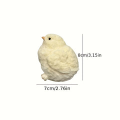 Soft Yellow Silicone Rubber Chicken Stress Reliever Toy