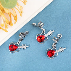 10pcs Guitar Braid Hair Beads Crystal Dreadlock Hair Ring Metal Hair Clip