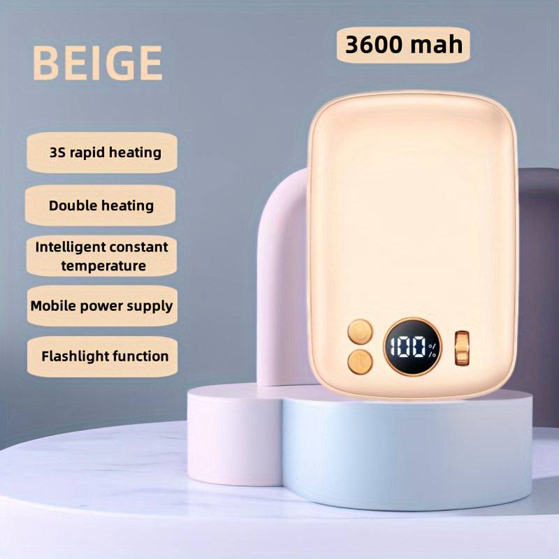 Rechargeable Hand Warmers 3600mAh Three Lighting Modes Temperature Adjustable