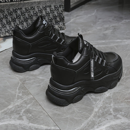 Women's Chunky Platform Sneakers Lace-up Non-slip Dad Shoes