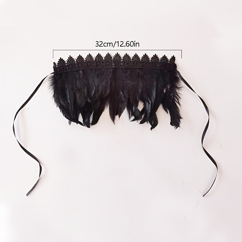 Faux Feather Neck Scarf Halloween Cosplay Costume Accessory