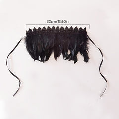 Faux Feather Neck Scarf Halloween Cosplay Costume Accessory