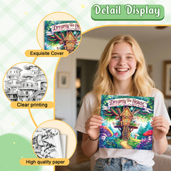 Dreamy Tree House Adult Coloring Book - Intricate Nature Scenes