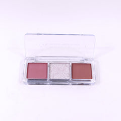 3-in-1 Eyeshadow Palette with Shimmer, Glitter, & Matte Finish