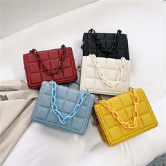 Embossed Flip Shoulder Bag All Match Handbag Faux Leather Bag