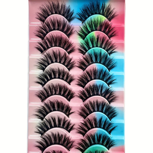 3D Faux Mink Lashes Long False Eyelashes 10 Pairs