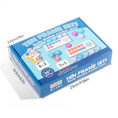 Wooden Ten Frame Math Set for Dual Player Number Learning