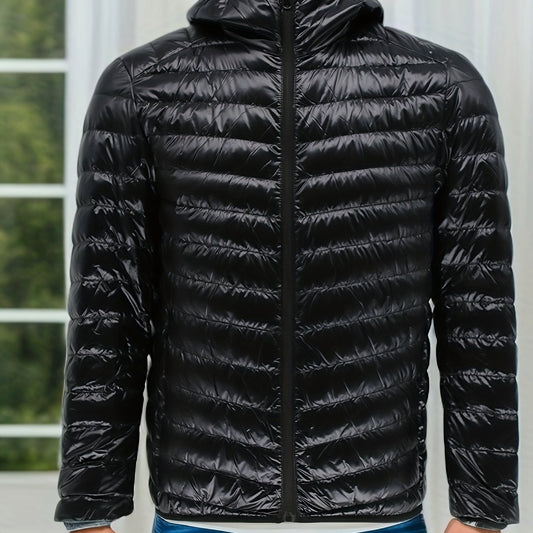 Men's Hooded Padded Jacket Warm Coat For Autumn And Winter