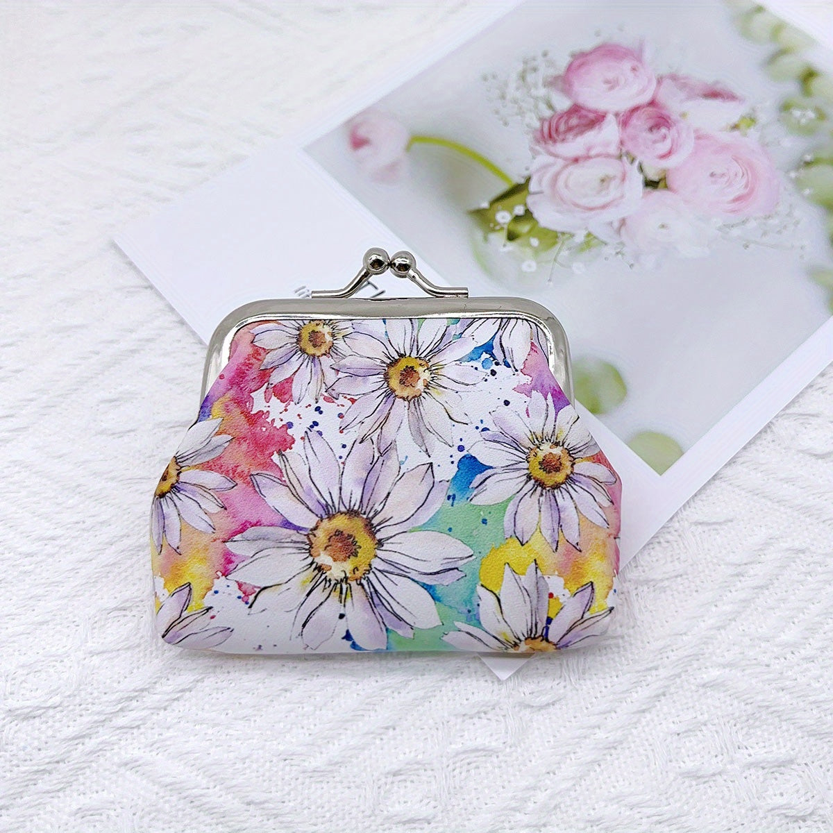 Girls Daisy Flower Coin Purse Bag Birthday Gift