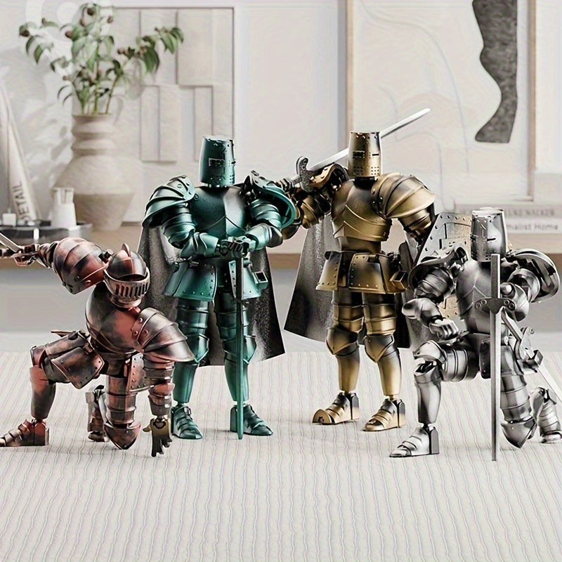 Medieval Knight Model Figure with Weapon Accessories Shield & Helmet