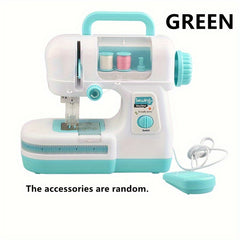 Portable Sewing Machine for Kids with Fabric, Thread, Measuring Tape