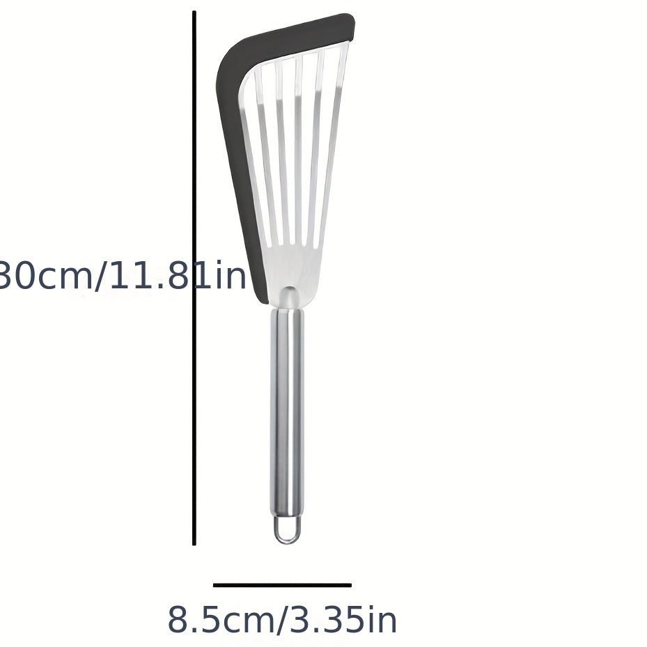 Silicone Spatula for Non Stick Pot Anti Scalding Stainless Steel Frying Spatula