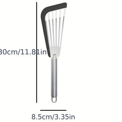 Silicone Spatula for Non Stick Pot Anti Scalding Stainless Steel Frying Spatula