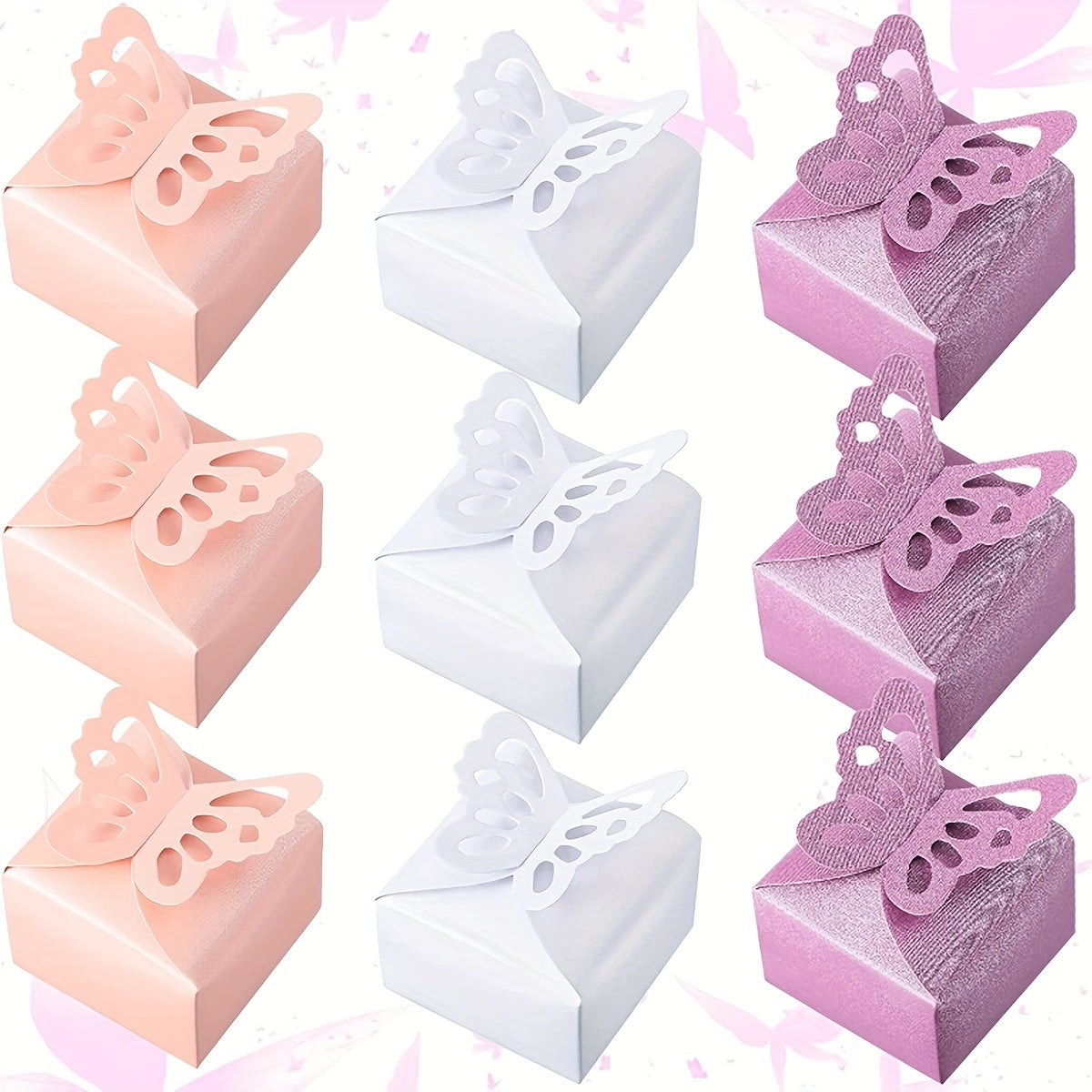 10pcs Hollow Butterfly Candy Box Party Wedding Birthday Decoration Box