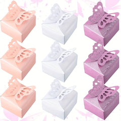 10pcs Hollow Butterfly Candy Box Party Wedding Birthday Decoration Box