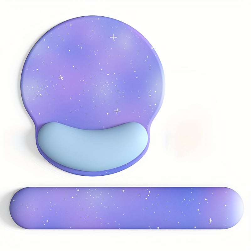 Multicolor Purple Starry Sky Wrist Mouse Pad