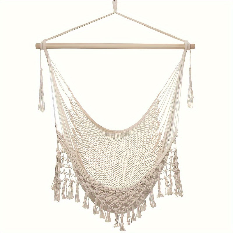 Bohemian Tassel Cotton Mesh Hanging Chair Swing Hammock
