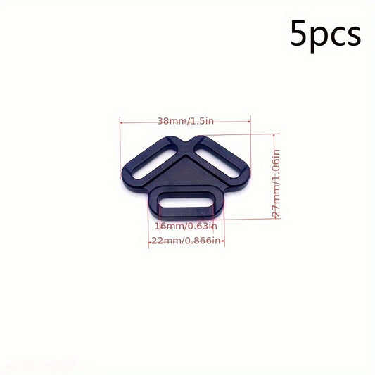 5pc Plastic Triangle Buckle Chest Strap Adjustment Buckle